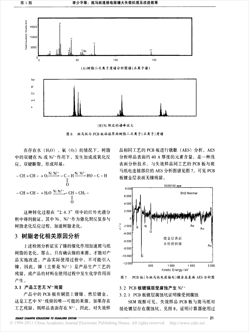 斑馬紙連接電阻增大失效機理及改進效果